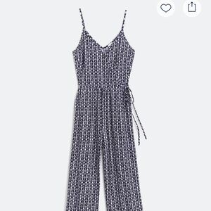 Kaileigh Black and White Geometric Jumpsuit